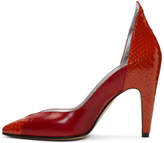 Thumbnail for your product : Givenchy Red Kangaroo and Python Heels
