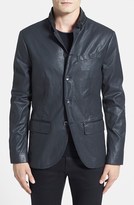 Thumbnail for your product : Kenneth Cole New York 'Neru' Coated Cotton Blazer with Leather Trim