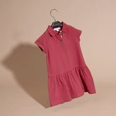 Thumbnail for your product : Burberry Check Placket Cotton Blend T-shirt Dress