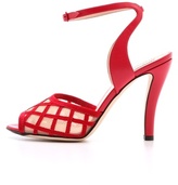 Thumbnail for your product : Moschino Mesh Vamp Sandals