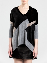 Thumbnail for your product : White + Warren Cashmere Jigsaw V Neck