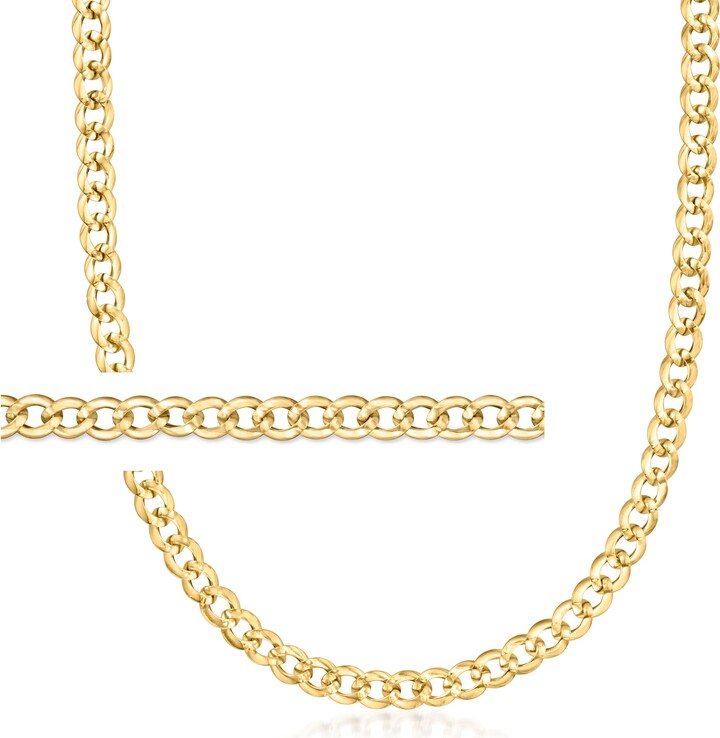 Ross-Simons Italian 6mm 18kt Yellow Gold Curb-Link Chain Necklace