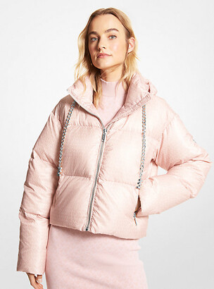 Michael Kors Cropped Logo Quilted Puffer Jacket