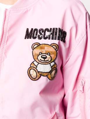 Moschino Sequin Teddy Bomber Jacket