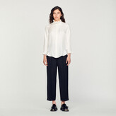 Thumbnail for your product : Sandro Silk shirt with gathered collar