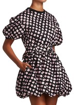 Thumbnail for your product : Tanya Taylor Alicia Polka Dot Puff-Sleeve Bubble Mini Dress