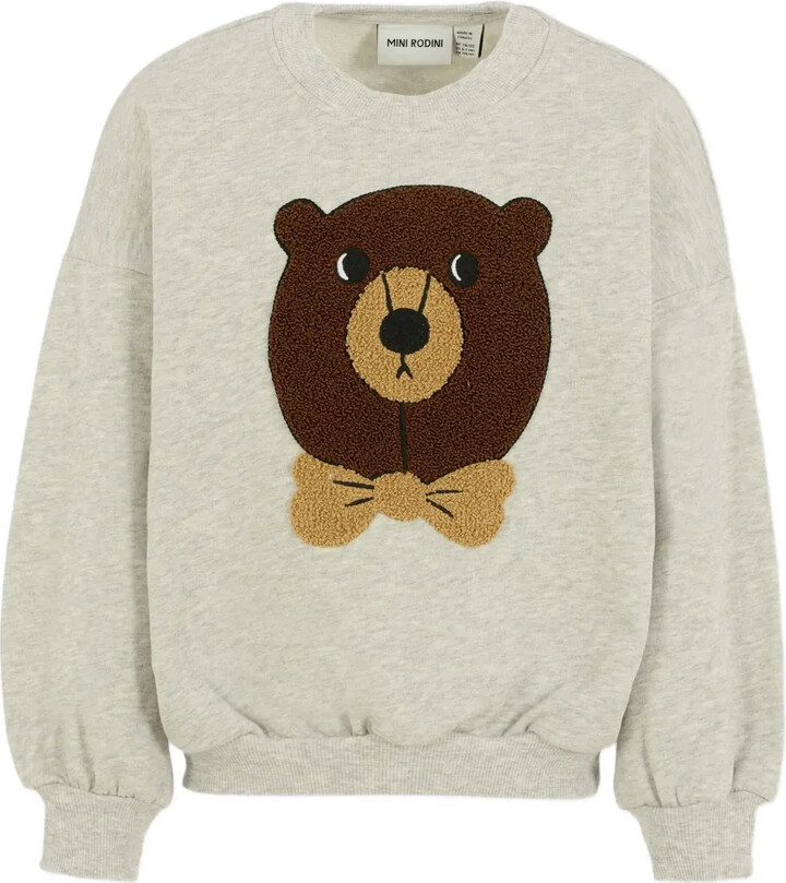 Mini Rodini Bear-Embroidered Sweatshirt