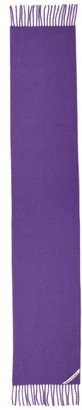 Acne Studios Holmes Logo-label Brushed Wool-twill Scarf - Purple
