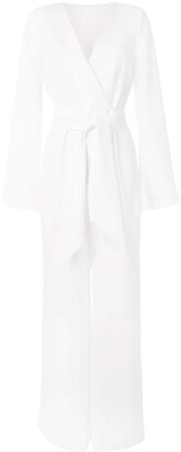 black and white long sleeve jumpsuit