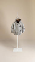 Thumbnail for your product : Burberry Detachable Hood Jersey Top