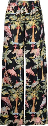 RED Valentino Elephant print high-waisted trousers