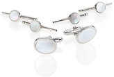 Thumbnail for your product : David Donahue Sterling Silver & Mother Of Pearl Stud Set