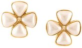 Chanel Vintage clover clip-on earrings