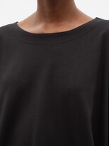 Thumbnail for your product : eskandar Longline Pima Cotton Long-sleeved T-shirt - Black