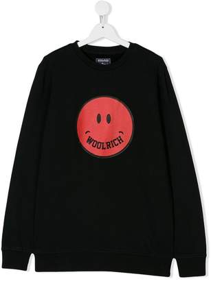 Woolrich Kids TEEN smiley print sweatshirt