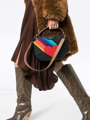 Anya Hindmarch multicoloured Soft Stack heart leather cross body bag