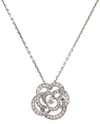 Chanel 18K Diamond Camélia Pendant Necklace