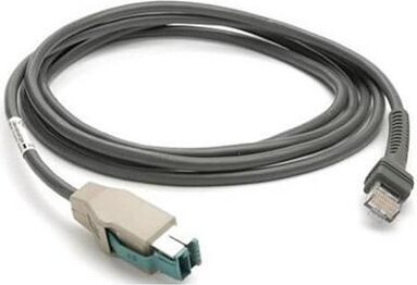 Motorola Zebra Symbol) CBA-U27-S09EAR Straight Shielded USB Cable with Power Plus Connector and EAS - 9 Ft.