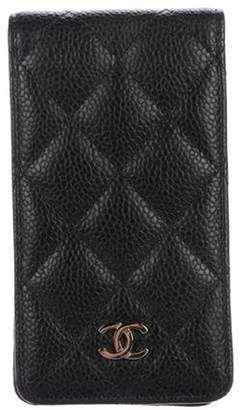Chanel Quilted Caviar Phone Case Black Quilted Caviar Phone Case