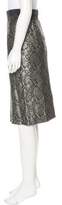 Thumbnail for your product : Clements Ribeiro Metallic Lace Skirt Silver Metallic Lace Skirt