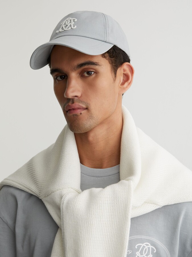 Reiss Monogram-embroidered Baseball Hat