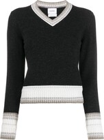 Thumbnail for your product : Barrie V-neck cashmere-knit top