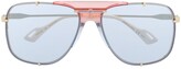 Thumbnail for your product : Gucci Eyewear Pilot-Frame Tinted Sunglasses