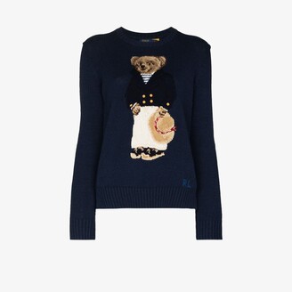 Polo Ralph Lauren Signature Polo Bear Jumper - Women's - Cotton/Linen/Flax  - ShopStyle Sweaters