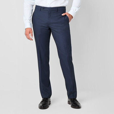 Van Heusen Birdseye Mens Stretch Fabric Modern Fit Flat Front Suit Pant