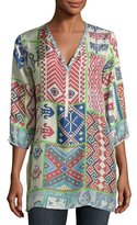 Thumbnail for your product : Johnny Was Jordyn V-Neck Printed Blouse, Plus Size
