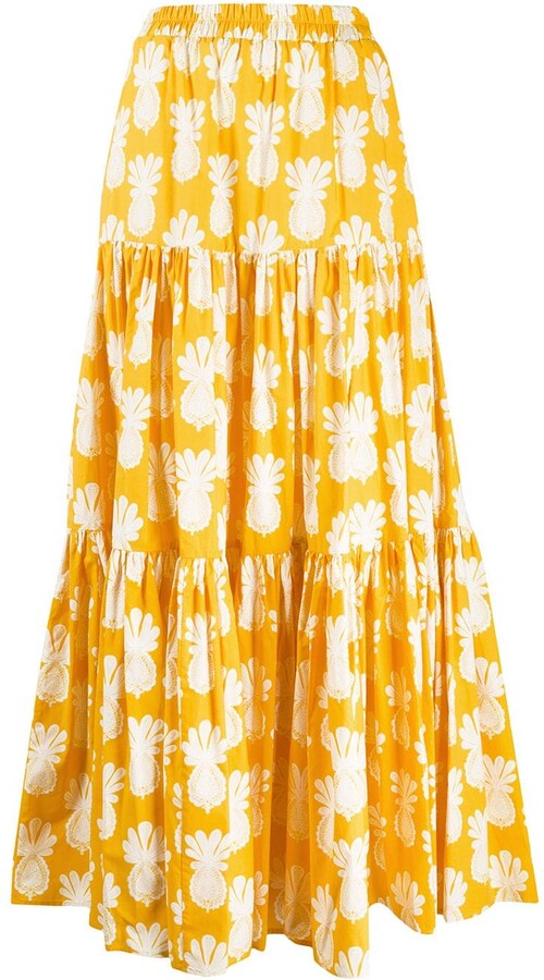 pineapple maxi skirt