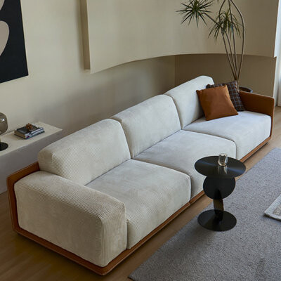 Hokku Designs Washable Fabric Straight-Line Sofa