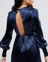 Thumbnail for your product : Traffic People Bell Sleeve Satin Shift Dress
