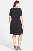 Thumbnail for your product : Tahari Elbow Sleeve Fit & Flare Dress (Plus Size)