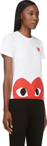 Thumbnail for your product : Comme des Garcons Play White Double Logo T-Shirt