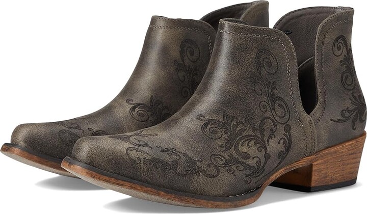 Roper Ava Laser Cowboy Women's Boots Black : 5 B - Medium, Leather