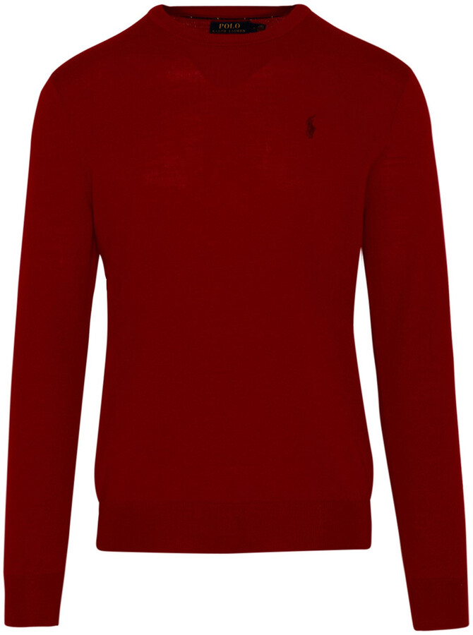red polo sweater