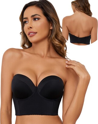 SEA BBOT Women Low Back Anti-Slip Strapless Bra Longline Multi-Way Push Up Bra - ShopStyle