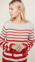 Thumbnail for your product : Autumn Cashmere Ombre Stripe Balloon Sleeve Sweater