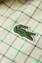 Thumbnail for your product : Lacoste Belted Checked Cotton-blend Trench Coat - Neutrals