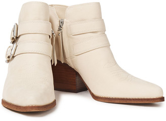 Sam Edelman Windsor Buckle-embellished Leather Ankle Boots