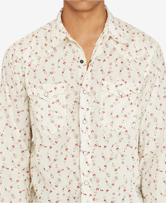 Denim & Supply Ralph Lauren Men's Floral-Print Poplin Shirt