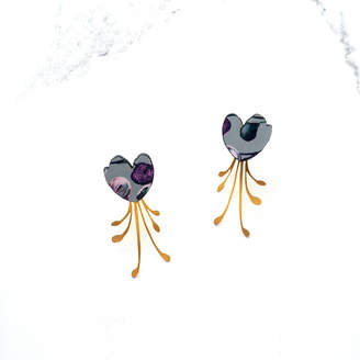 Mica Peet Gold Tulip Drop Earrings