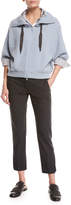 Thumbnail for your product : Brunello Cucinelli Cropped Stretch-Wool Pants