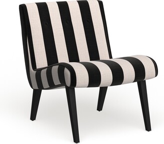 Black and White Stripes Dining Chair Accent Chair End Chair 