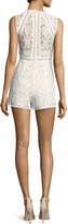 Thumbnail for your product : Alexis Makenna Sleeveless Lace Romper, White