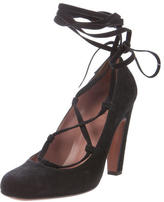 Thumbnail for your product : Alaia Suede Tie-Up Pumps w/ Tags