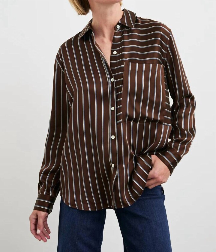 Rails Spencer Top In Baltic White Stripe