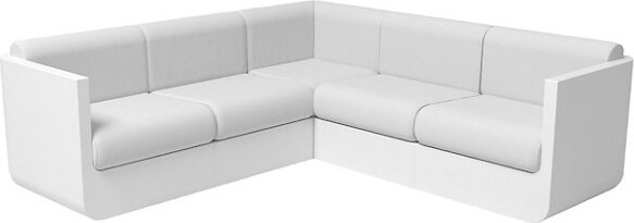 Vondom Ulm 5 Seater Outdoor Modular Sofa in White