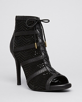 Thumbnail for your product : Joie Open Toe Platform Lace Up Perforated Booties - Shari High Heel